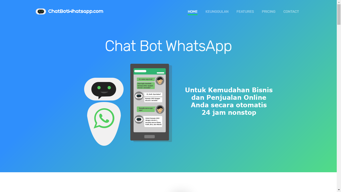 Web Landing Page Agenchatbot 